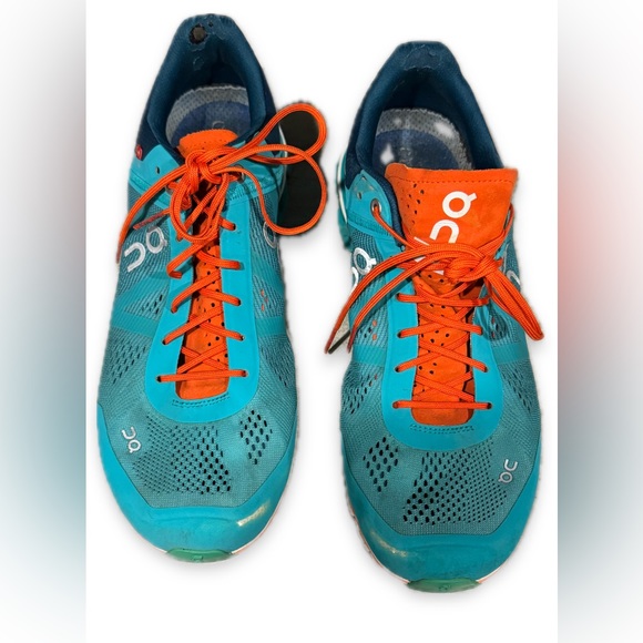 On Running Shoes - On Running Women's Cloudflow Performance Shoe - Atlantis/Flame 10W w/Currex Sole